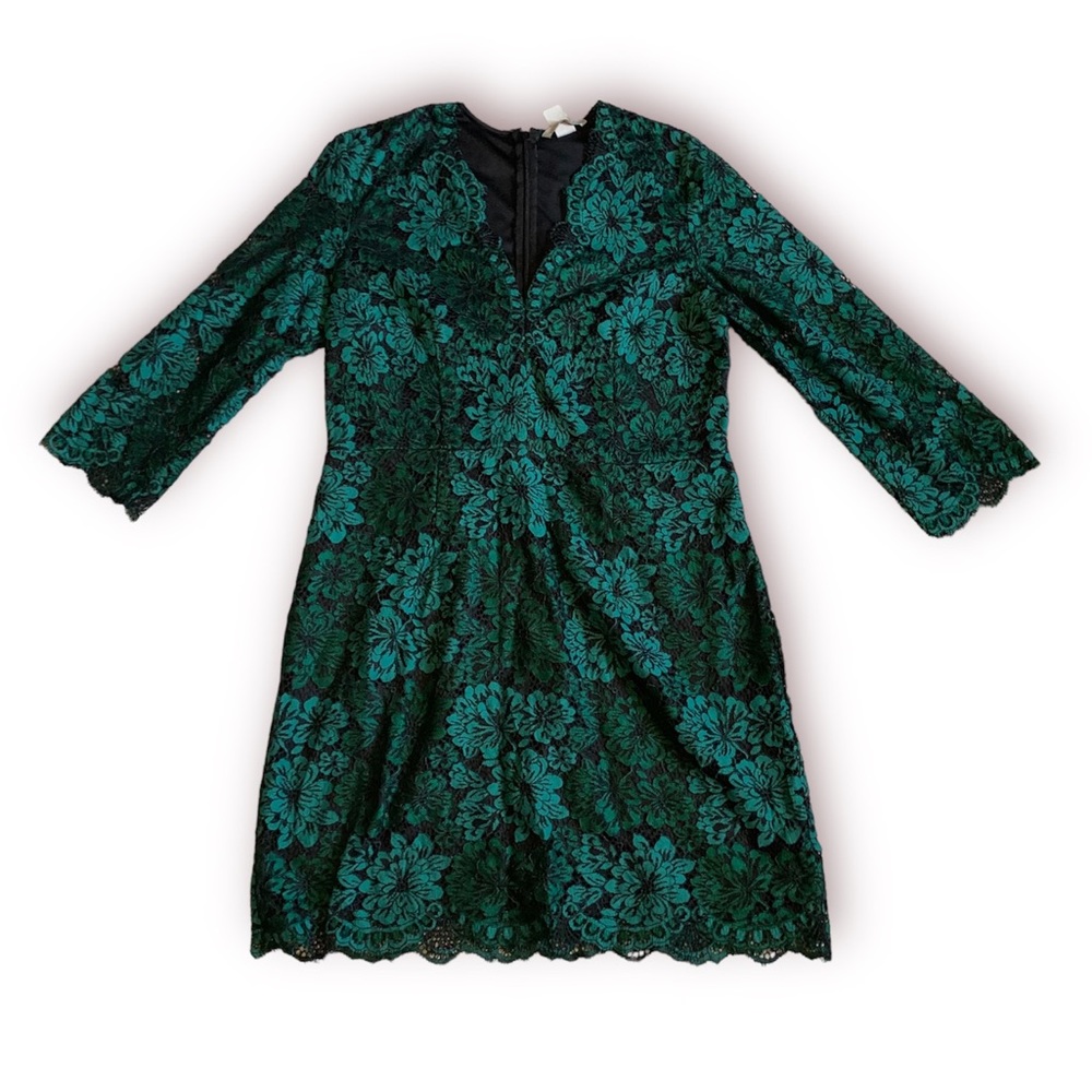 [H&M] Emerald and Black Sheath Dress